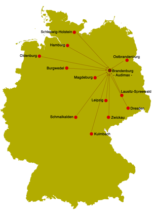 Einzugsgebiet des Semi-Finales in Brandenburg